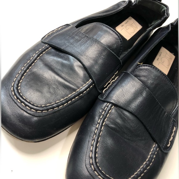 AGL Attilio Giusti Leombruni Size 40 Navy Loafers Shoes - Picture 2 of 6